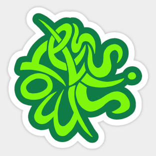 Less is more - green Sticker